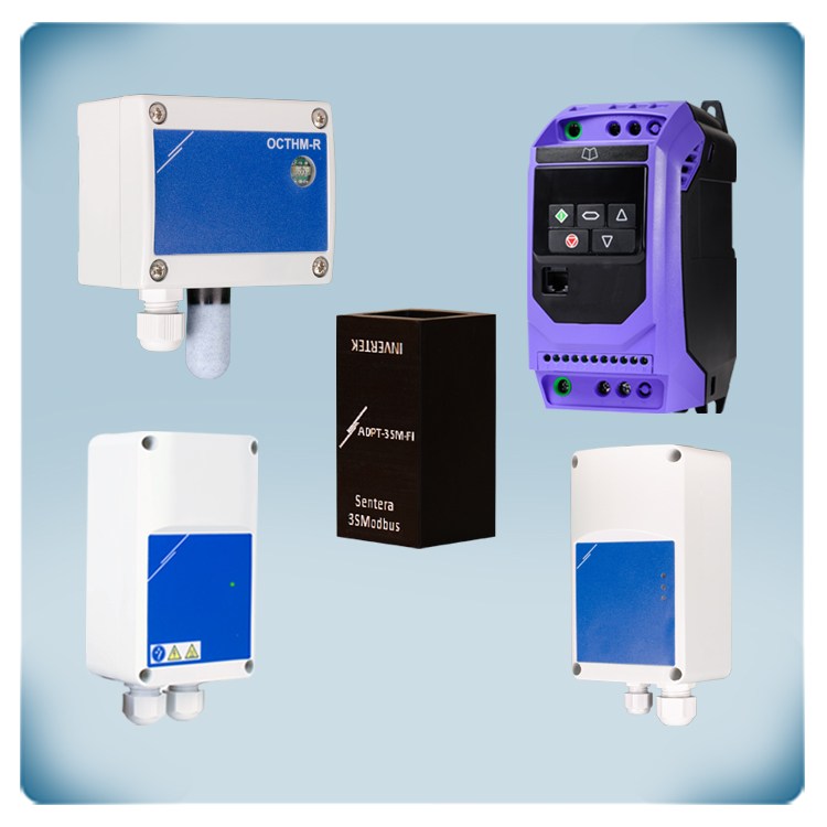 Temperatur fuktighetsreglering | IP20 | 230 V AC motor | 4,3 A