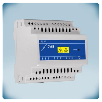 Modbus контролер швидкості вентилятора на DIN рейку, вид збоку