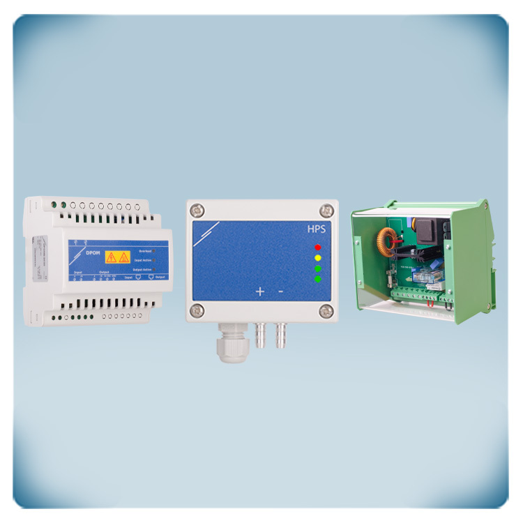 Регулятор швидкості на DIN-рейку, датчик перепаду тиску, ретранслятор Modbus RTU